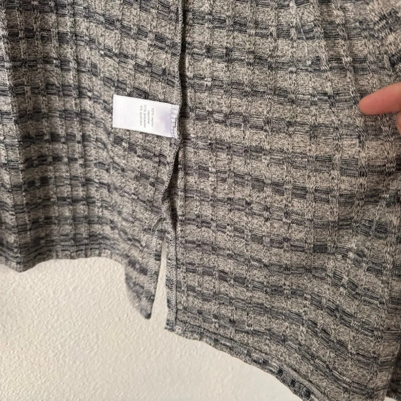 Open Front Cardigan Long Ruche Sleeve Criss Cross Open Back Slit Side Small - Picture 5 of 10